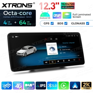 Radio Nawigacja 12.3 cala Mercedes GLA-X156 (2016-2018r)5.0-5.2 NTG  4GB/64GB Android 12 